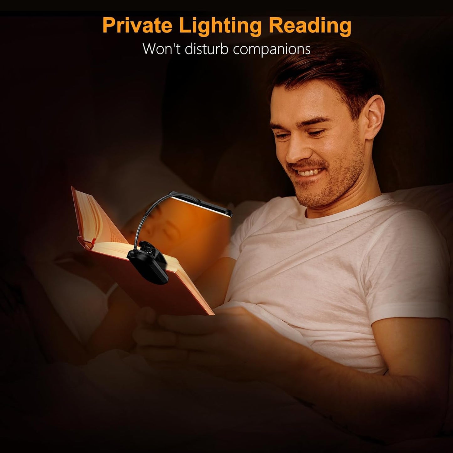 19 LED Book Light, Reading Light Book Lamp for Reading at Night-Long Battery Life, 360° Flexible